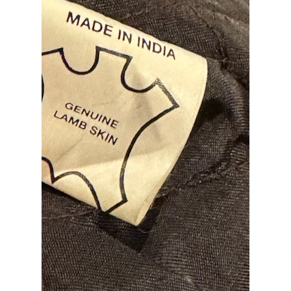 Vintage A2 Lamb Leather Bomber Jacket L Geometric Fade Indiana Jones Rare